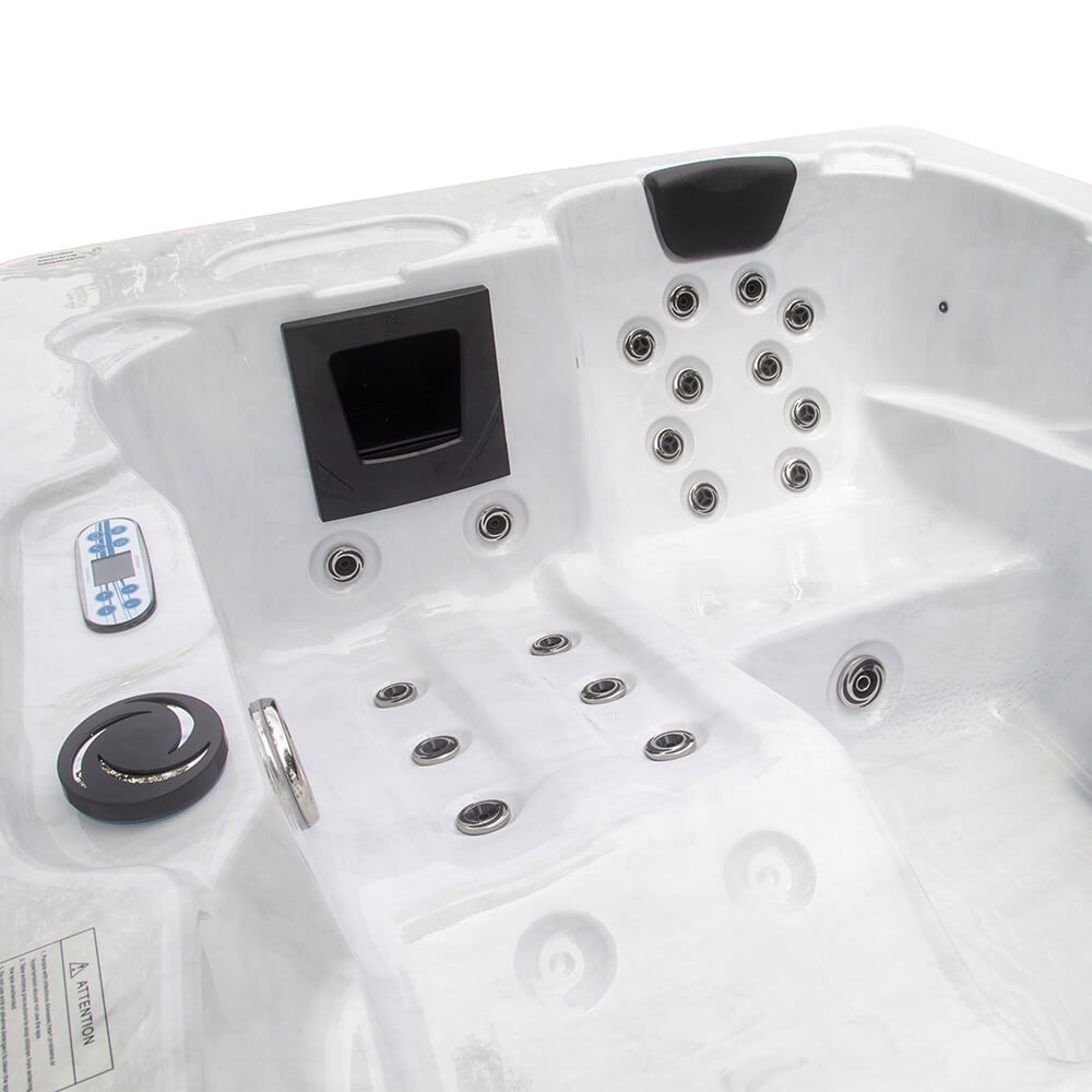 Outdoor Whirlpool WHITE MARBLE Nussbraun - 210 x 160 cm für 3 Personen - Gallery 6 Outdoor Whirlpool WHITE MARBLE Nussbraun - 210 x 160 cm für 3 Personen