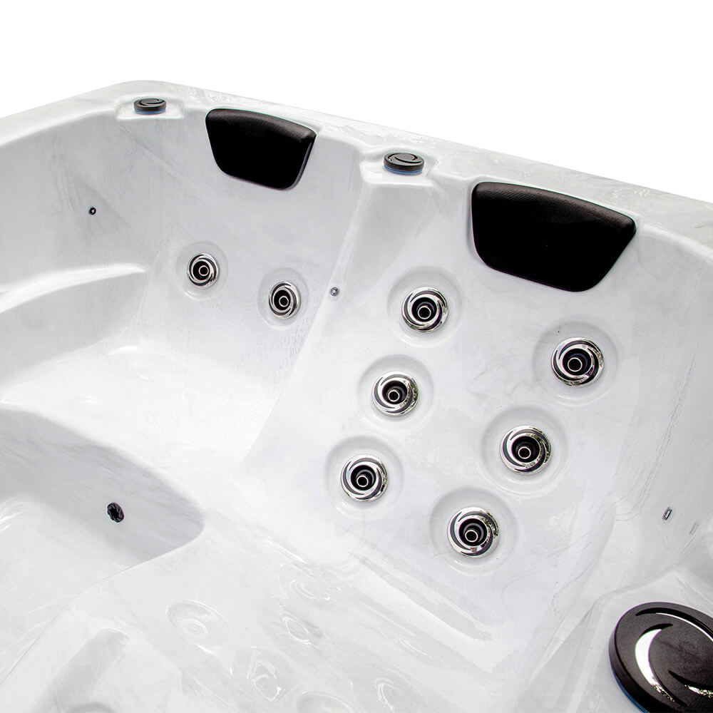 Outdoor Whirlpool WHITE MARBLE Nussbraun - 210 x 160 cm für 3 Personen - Gallery 5 Outdoor Whirlpool WHITE MARBLE Nussbraun - 210 x 160 cm für 3 Personen