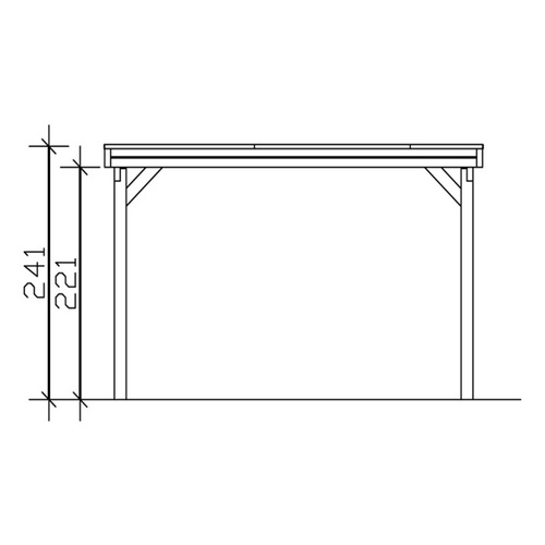 SKANHOLZ Carport »Friesland«, BxT: 397 x 555 cm, Firsthöhe: 241 cm, farbbehandelt - braun