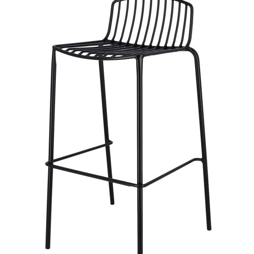 Mori Outdoor Barstuhl aus Stahl schwarz 75 Mori Outdoor Barstuhl aus Stahl schwarz 75