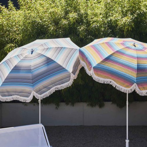 Sonnenschirm RETRO MULTICOLOR mit fransen gelb/multicolor Sonnenschirm RETRO MULTICOLOR mit fransen gelb/multicolor