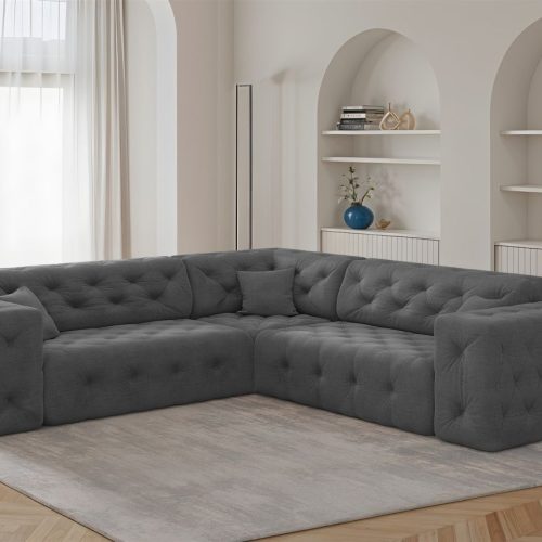 Ecksofa Designersofa Chantal In Stoff Moly Anthrazit Seite Universal