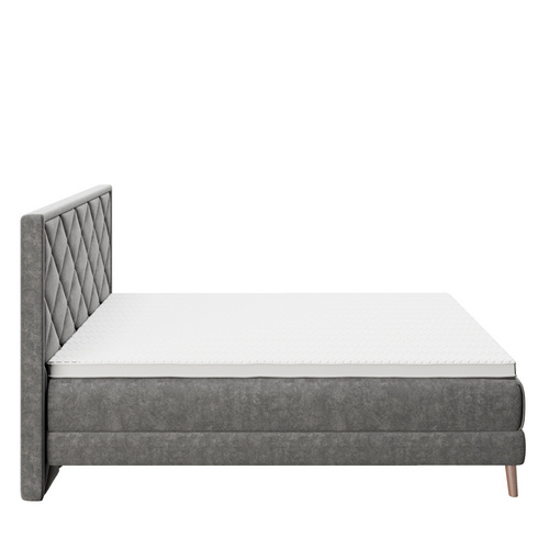 PHOENIX Boxspringbett »AUDREY«, BxHxL: 150 x 118 x 210 cm, Holz/Metall/Kunststoff - grau