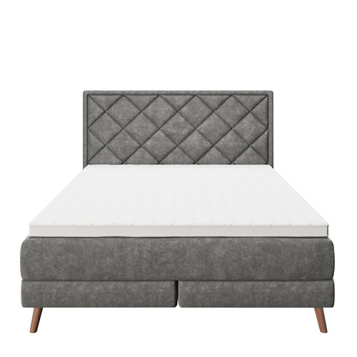 PHOENIX Boxspringbett »AUDREY«, BxHxL: 150 x 118 x 210 cm, Holz/Metall/Kunststoff - grau