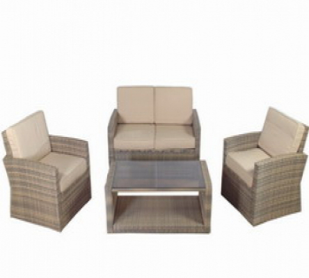 Gartenmöbel loungeset polyrattan