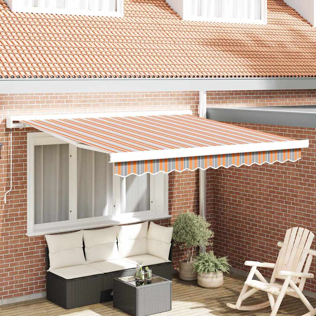 Vidaxl - Einziehbare Markise Mehrfarbig 350 X 250 Cm Stoff, Metall Vidaxl - Einziehbare Markise Mehrfarbig 350 X 250 Cm Stoff, Metall