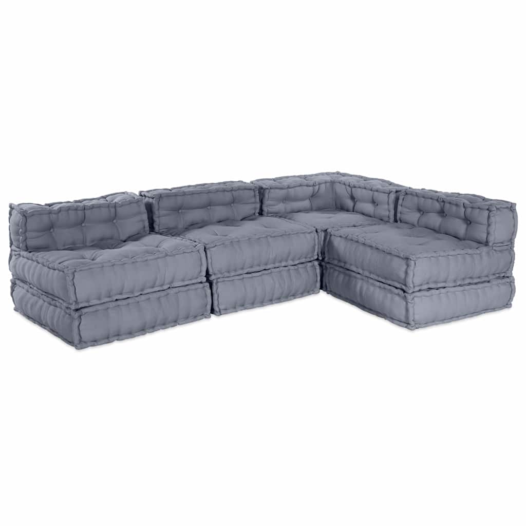 Kissen 4 Pcs Grau 70 X 70 X 54 Cm Polyester Vidaxl