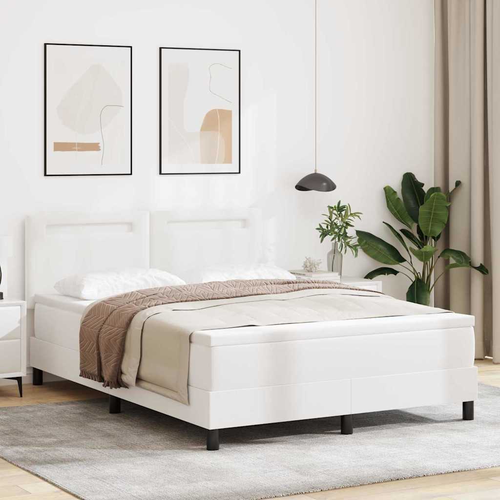 Bettgestell Mit Matratze Weiß 160 X 200 Cm Kunstleder Vidaxl Bettgestell Mit Matratze Weiß 160 X 200 Cm Kunstleder Vidaxl