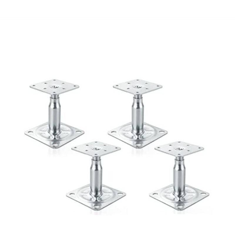 4er-pack Verzinkte Pfostenhalterungen, Verstellbar, 100–150 Mm, Robuste Dachstütze Für Den Bau