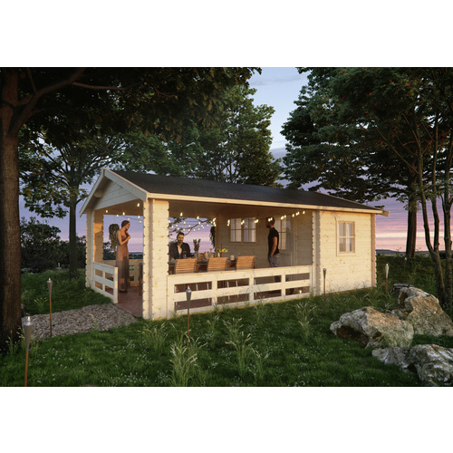 SKANHOLZ Gartenhaus »Alicante 3«, Holz, BxHxT: 420 x 258 x 653 cm (Außenmaße inkl. Dachüberstand) - beige SKANHOLZ Gartenhaus »Alicante 3«, Holz, BxHxT: 420 x 258 x 653 cm (Außenmaße inkl. Dachüberstand) - beige