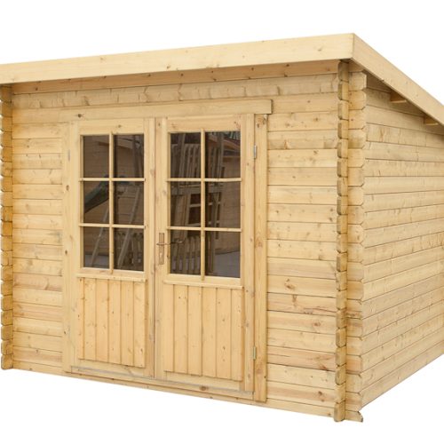 Gartenhaus Blockbohlenhaus Heywood 3x3m