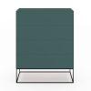 Create Kommode mit 4 Schubkästen Teal Profilgestell