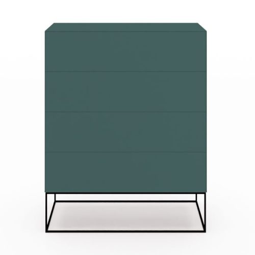 Create Kommode mit 4 Schubkästen Teal Profilgestell