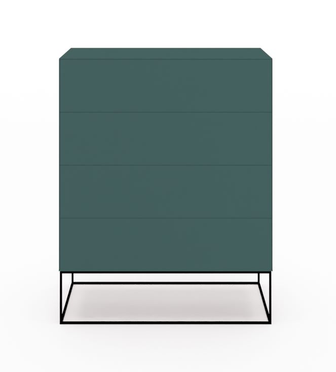 Create Kommode mit 4 Schubkästen Teal Profilgestell