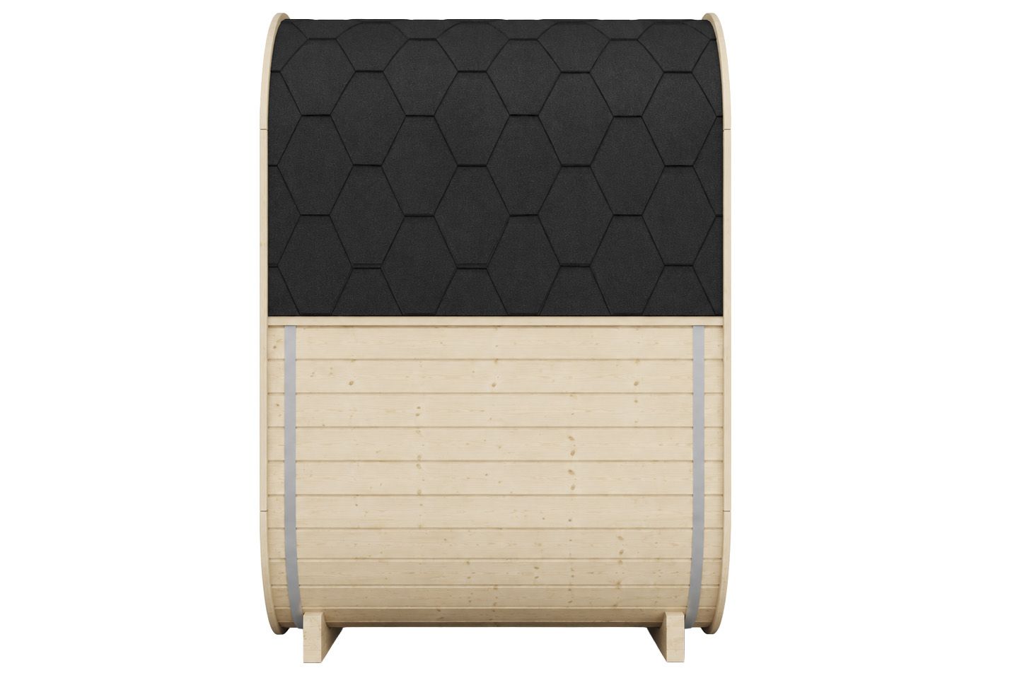 Wolff Finnhaus Sauna Iris 2015 - 42 mm Schwarz Ohne Ofen Thermoholz (braun) Bausatz zur Selbstmontage