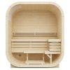 Wolff Finnhaus Sauna Iris 2015 - 42 mm Schwarz Ohne Ofen Thermoholz (braun) Bausatz zur Selbstmontage
