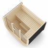 Wolff Finnhaus Sauna Iris 2015 - 42 mm Schwarz Ohne Ofen Thermoholz (braun) Bausatz zur Selbstmontage