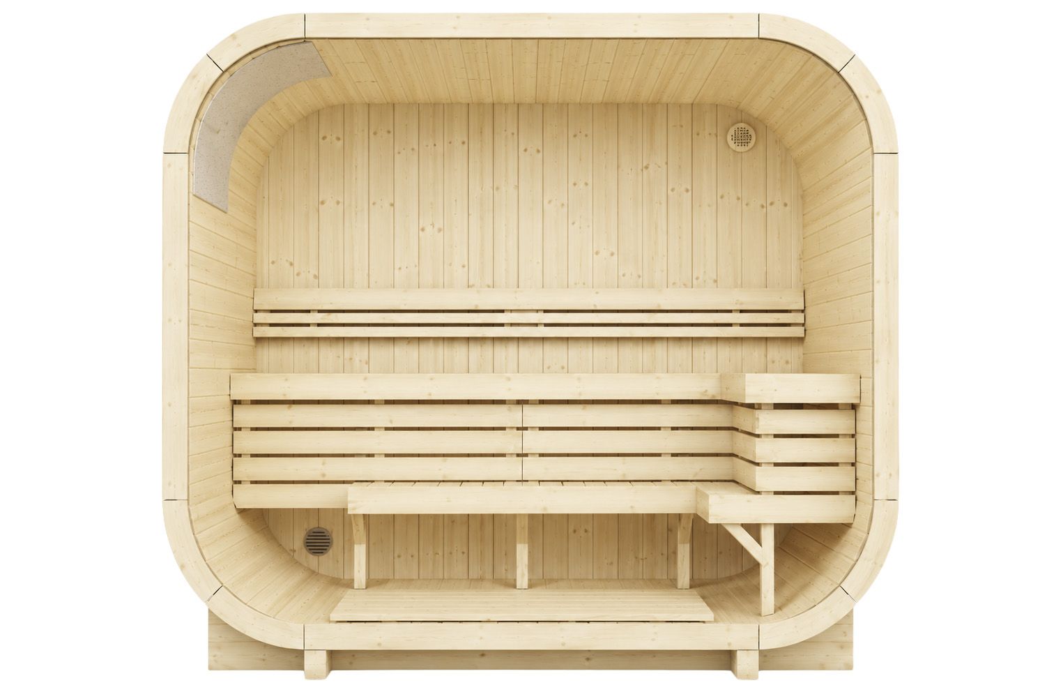 Wolff Finnhaus Sauna Asta 2715 - 42 mm Schwarz Ohne Ofen Thermoholz Bausatz zur Selbstmontage - Gallery 6 Wolff Finnhaus Sauna Asta 2715 - 42 mm Schwarz Ohne Ofen Thermoholz Bausatz zur Selbstmontage