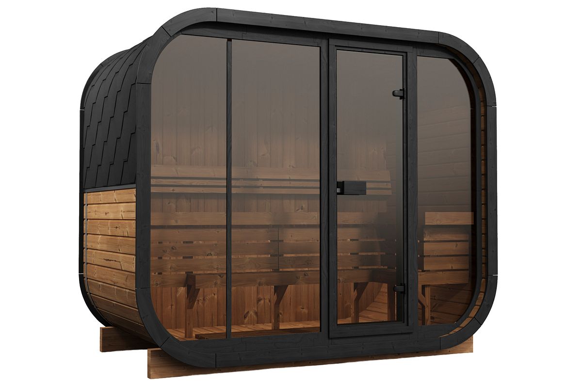 Wolff Finnhaus Sauna Asta 2715 - 42 mm Schwarz Ohne Ofen Thermoholz Bausatz zur Selbstmontage Wolff Finnhaus Sauna Asta 2715 - 42 mm Schwarz Ohne Ofen Thermoholz Bausatz zur Selbstmontage
