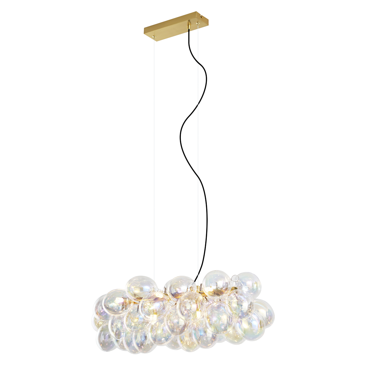 Design-hängeleuchte Gold Mit Regenbogen-glas 8-flammig - Uvas