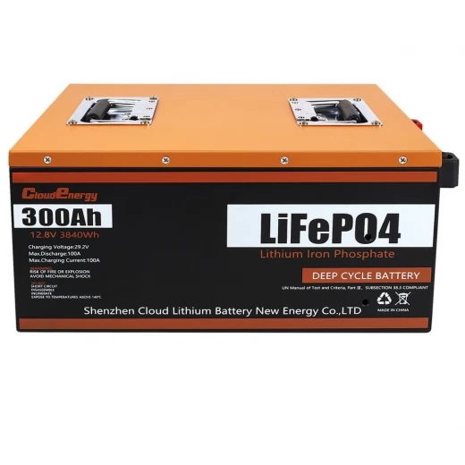 Cloudenergy 12V 300Ah LiFePO4, 3840Wh, 6000 Zyklen, integriertes 100A BMS