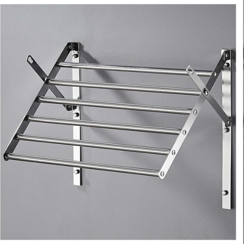 Wand-wäscheständer, Wäscheständer, Ausziehbarer Wand-wäscheständer, Edelstahl, Platzsparend Zusammenklappbar, Kann Im Wohnzimmer, Bad Oder Balkon Aufgestellt Werden (50cm)