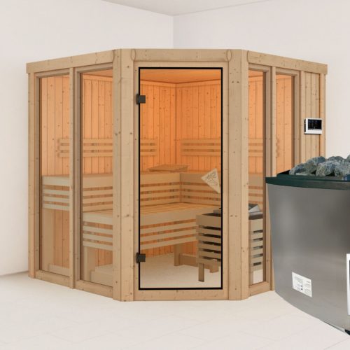 Sauna AIRI 196 x 196 m 9.0 kW Ofen inkl. Steuergerät ohne Dachkranz Sauna AIRI 196 x 196 m 9.0 kW Ofen inkl. Steuergerät ohne Dachkranz