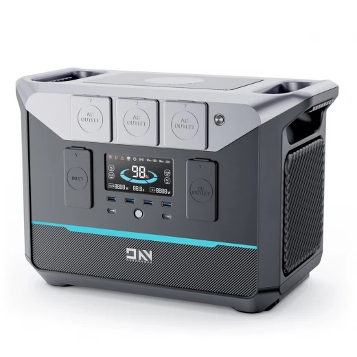 DaranEner NEO1500Pro Tragbare PowerStation, 1382 Wh LiFePO4 Akku USV Stromversorgung, AC 1,3 Stunden Schnellladung