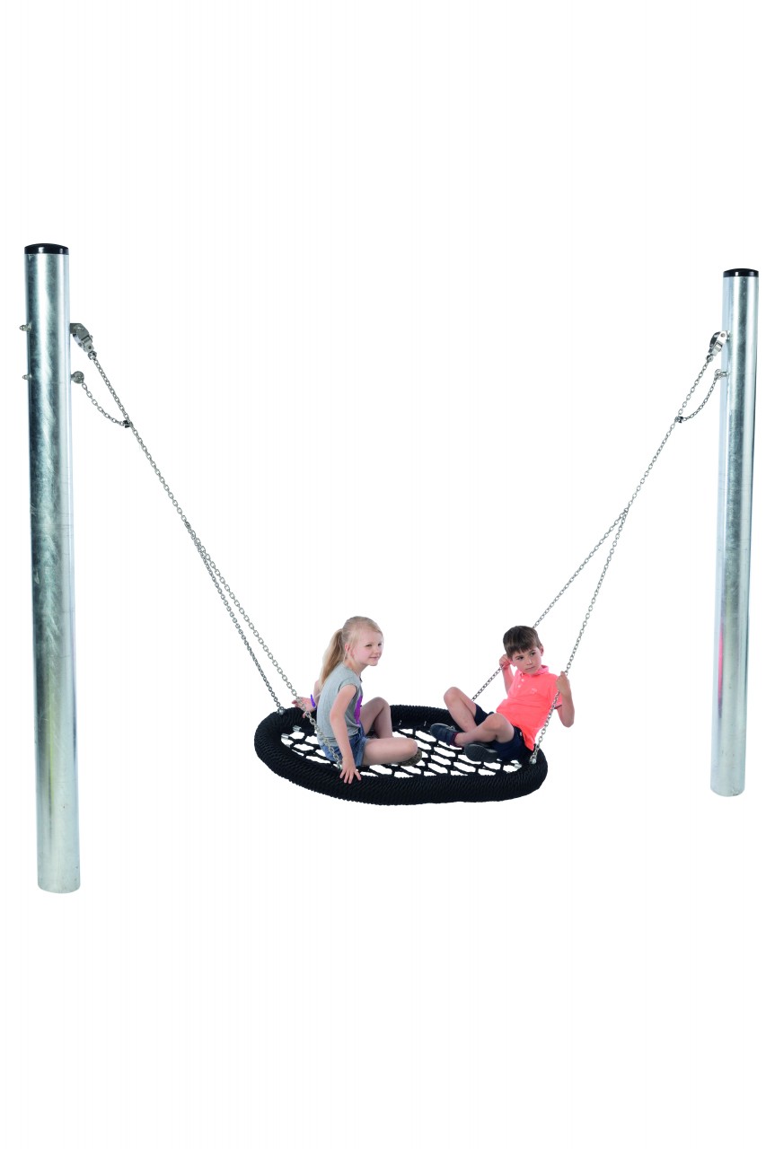 Nestschaukel OVAL PRO mit Stahlpfosten Nestschaukel OVAL PRO mit Stahlpfosten