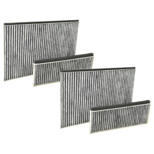 4x Filter Kompatibel Mit Siemens Lz10aku00 Dunstabzugshauben - 4x Aktivkohlefilter Grau Weiß - Vhbw