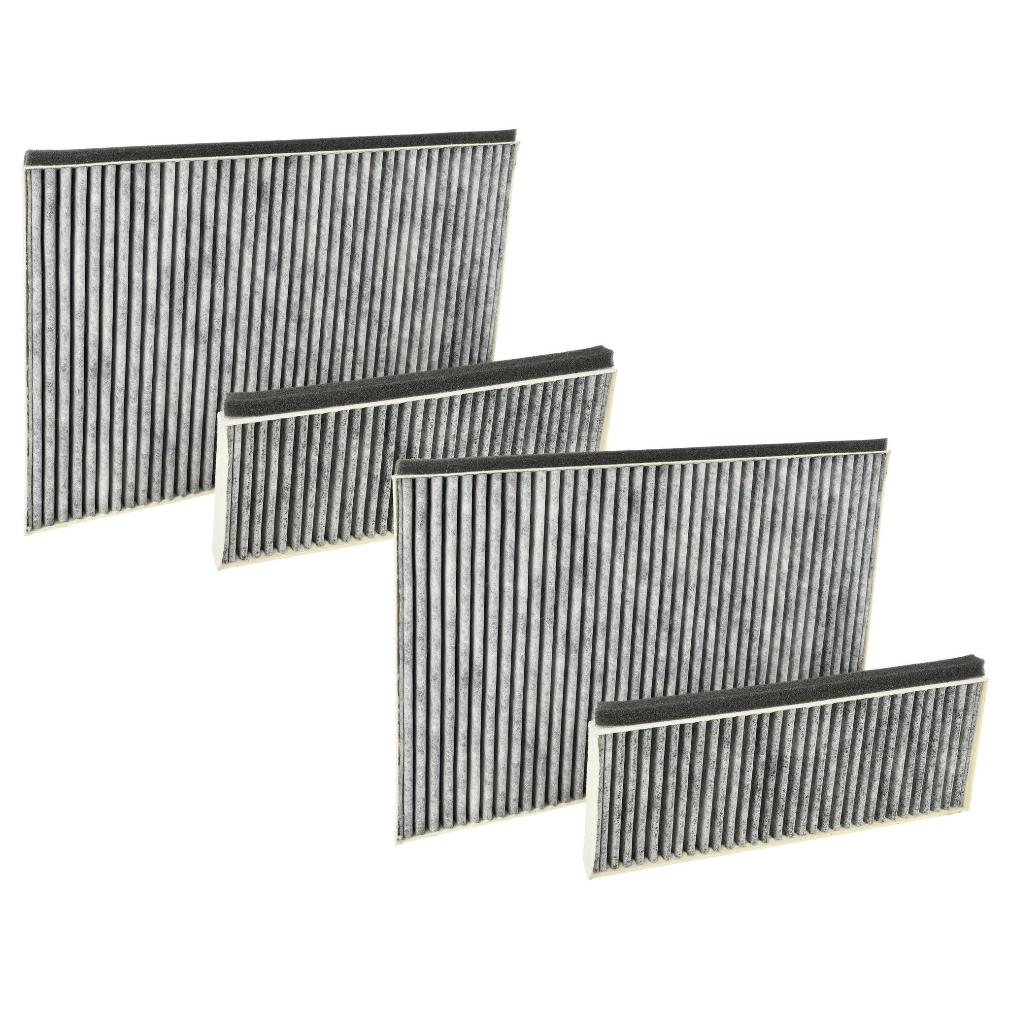 4x Filter Kompatibel Mit Siemens Lz10aku00 Dunstabzugshauben - 4x Aktivkohlefilter Grau Weiß - Vhbw