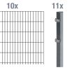 ALBERTS Doppelstabmattenzaun-Grundset (Anthrazit, Zaunl. 20 m, Mattenh. 1600mm) ALBERTS Doppelstabmattenzaun-Grundset (Anthrazit, Zaunl. 20 m, Mattenh. 1600mm)
