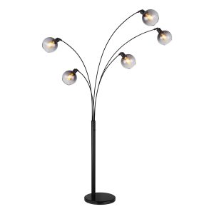 Stehlampe – Seymour – Schwarz – Metall – Bogenlampe – E27 – Globo Stehlampe – Seymour – Schwarz – Metall – Bogenlampe – E27 – Globo