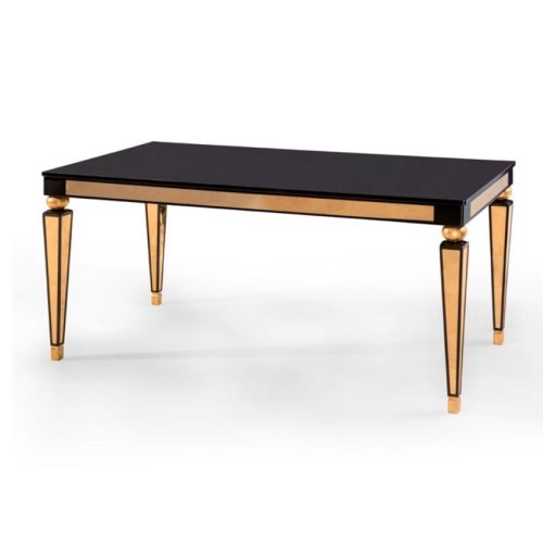 Schwarz-Goldener Couchtisch Wohnzimmer Ablagetisch Stil Designer Möbel Schwarz-Goldener Couchtisch Wohnzimmer Ablagetisch Stil Designer Möbel
