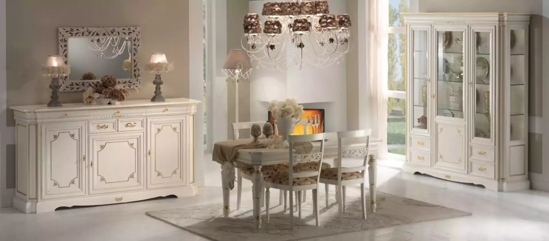 Essgarnitur Essgruppen Set Tisch 7tlg. Set Sideboard Gruppe 4x Stühle Essgarnitur Essgruppen Set Tisch 7tlg. Set Sideboard Gruppe 4x Stühle