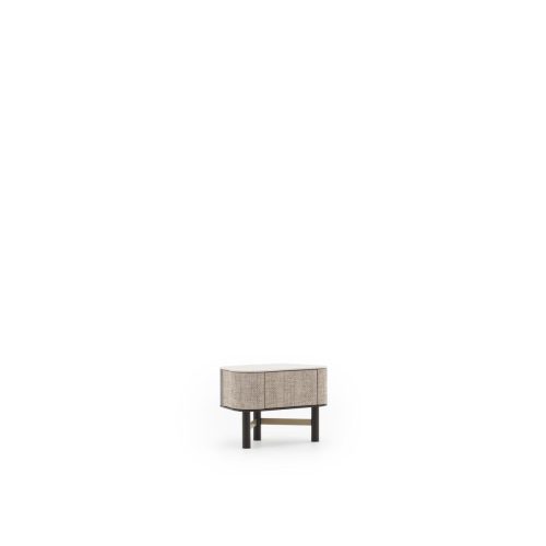 Moderner Nachttisch aus Holz in Beige, elegantes Schlafzimmermöbel Moderner Nachttisch aus Holz in Beige, elegantes Schlafzimmermöbel