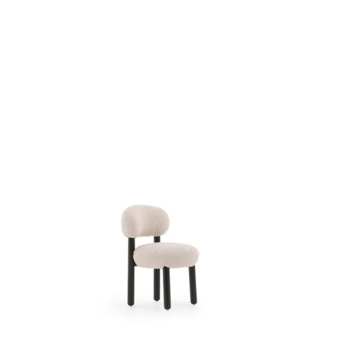 Beiger Holz-Textil Hocker modern, vielseitig, stilvoll Beiger Holz-Textil Hocker modern, vielseitig, stilvoll