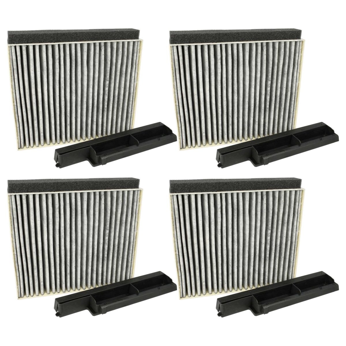 4x Aktivkohlefilter Kompatibel Mit Bosch Dwa66dm50, Dwa66dm50b/01, Dwa64bc50b/01, Dwa64bc50b/02 Dunstabzugshaube + Halterahmen – Vhbw