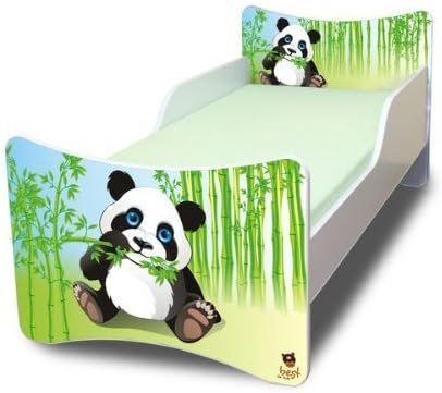 Kinderbett Panda 90x200 ohne Matratze, stabiles Holzbett mit süßem Tiermotiv, ideales Kinderzimmer Bett Kinderbett Panda 90x200 ohne Matratze, stabiles Holzbett mit süßem Tiermotiv, ideales Kinderzimmer Bett