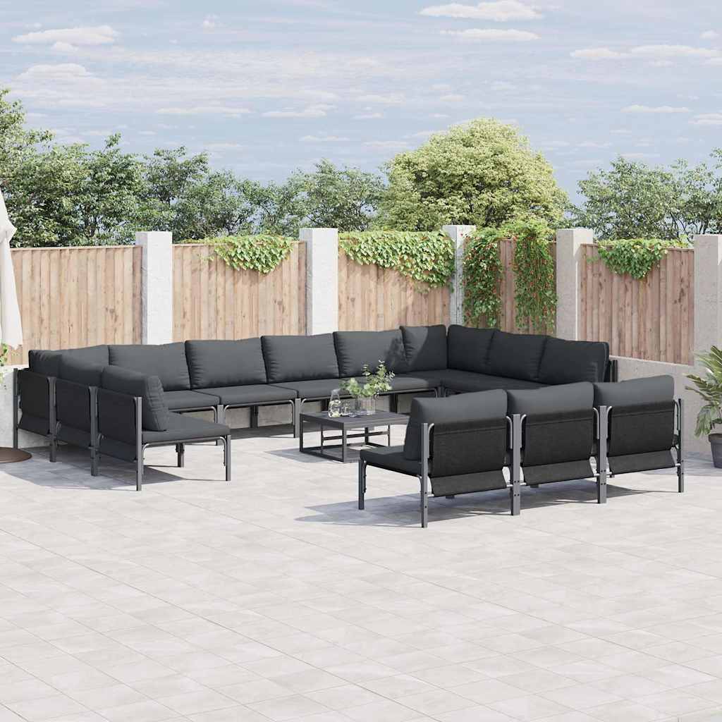 Garten-sofa-set 14 Pcs Anthrazit Stahl Vidaxl Garten-sofa-set 14 Pcs Anthrazit Stahl Vidaxl