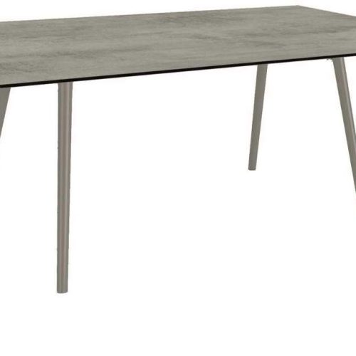 Stern Tisch 180x100cm Interno Rundrohr Aluminium - Silverstar Zement graphit Stern Tisch 180x100cm Interno Rundrohr Aluminium - Silverstar Zement graphit