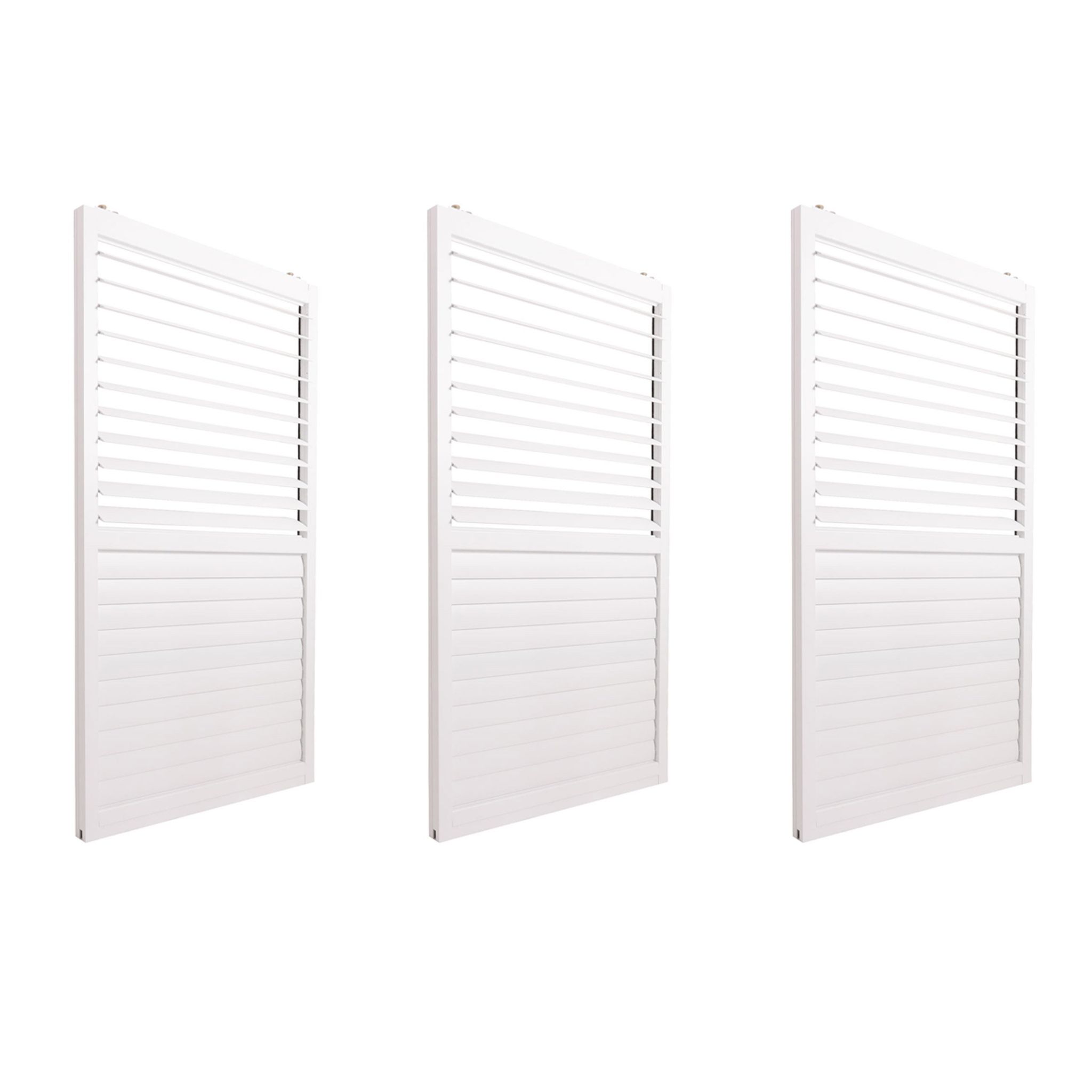 Neuwertig] 3er-set Aluminium Schiebetür Für Pergola Hhg 495, Terrassenüberdachung, Lamellenpaneel Modul, 206x272cm Weiß