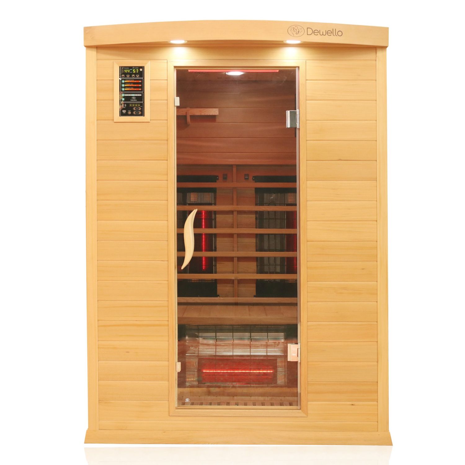 Dewello Infrarotkabine Infrarotsauna PIERSON PRO 135cm x 105cm Hemlock-Zeder inkl. DUO Strahler, Vollspektrumstrahler, Bodenstrahler Dewello Infrarotkabine Infrarotsauna PIERSON PRO 135cm x 105cm Hemlock-Zeder inkl. DUO Strahler, Vollspektrumstrahler, Bodenstrahler