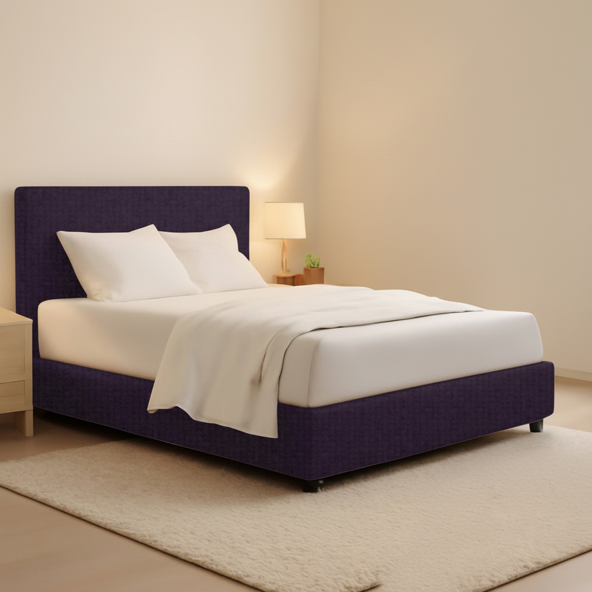 Doppelbett Widnes, Abziehbar, Lila