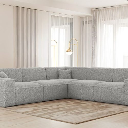 Ecksofa Designersofa Celes Premium In Stoff Sven Hellgrau Seite Universal