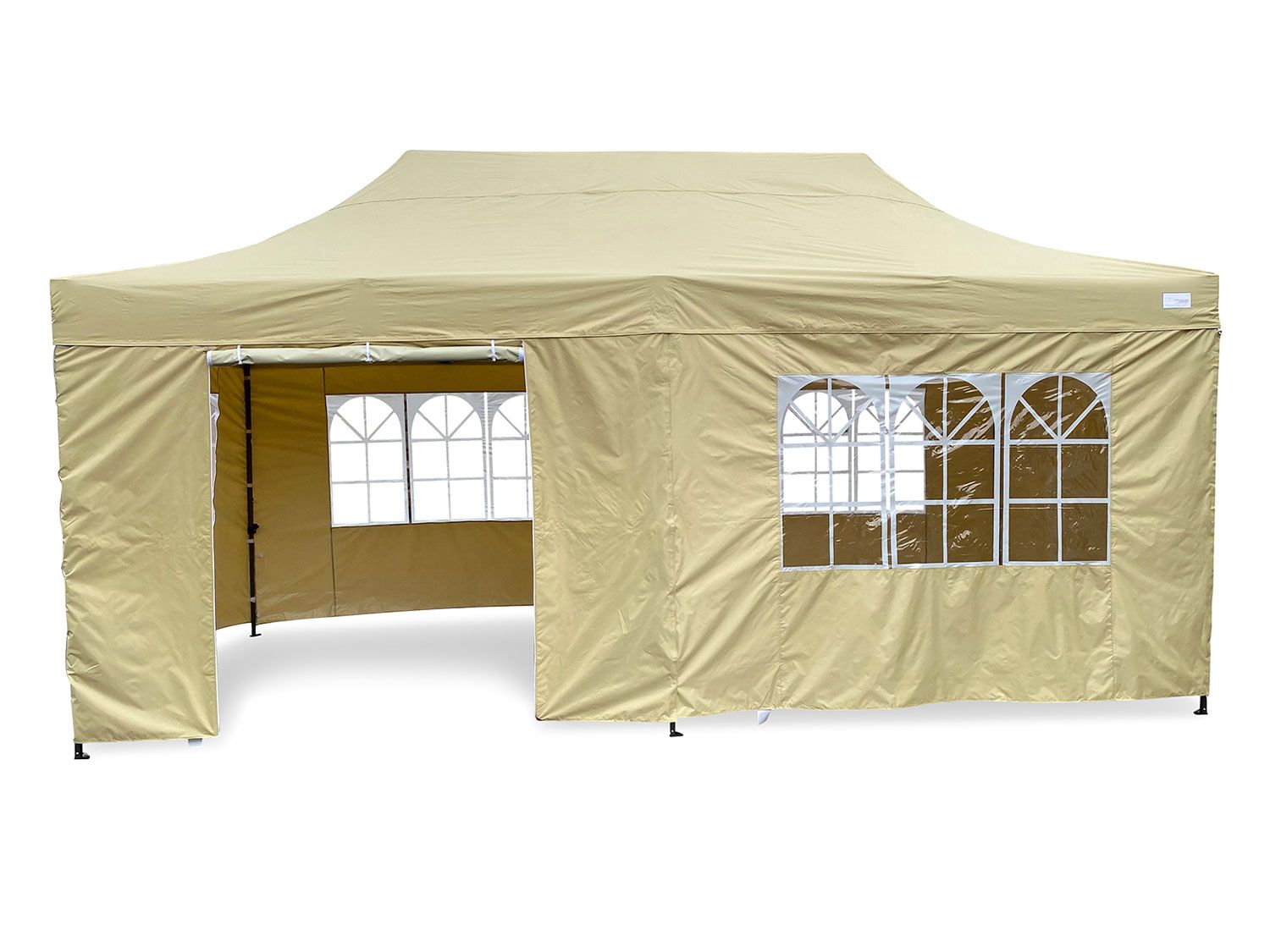 GRASEKAMP Faltpavillon Premium Line (3x6m + Seitenteile, Beige)