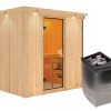 Karibu Sauna Bodin 9 kW Ofen int.Steuerung inkl.Dachkranz
