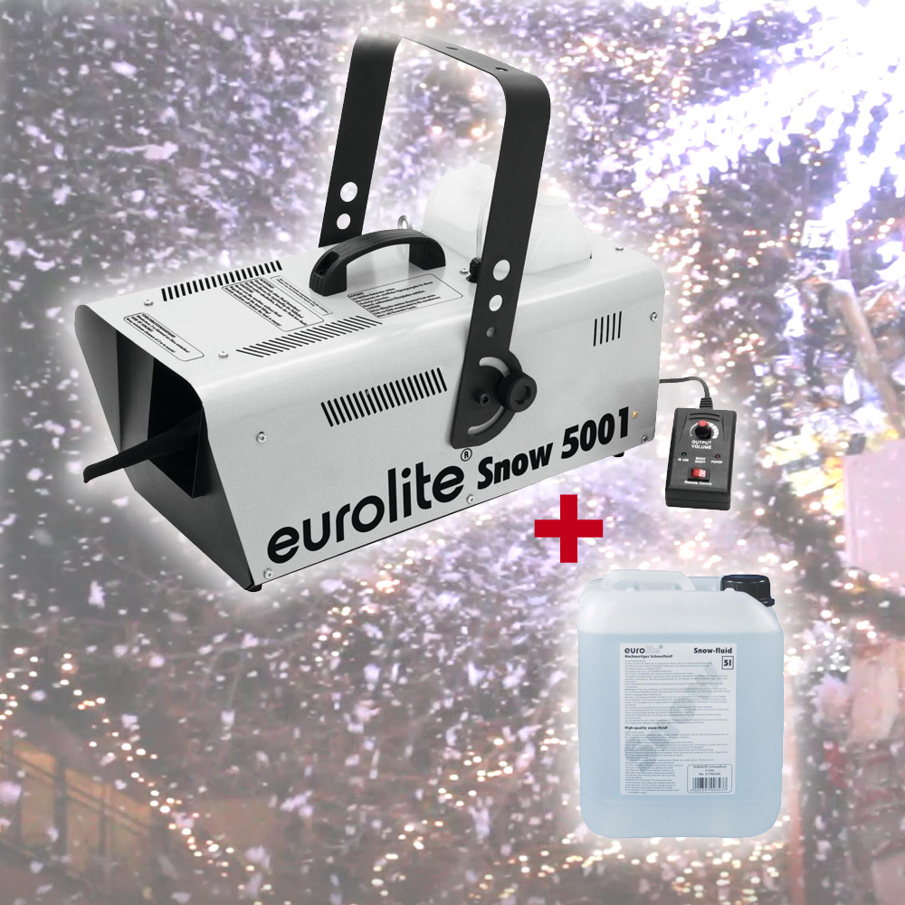 Schneemaschine Snow 5001 - 1500W - mit Fernbedienung - Für Kunstschnee - inkl. 5 Liter Fluid
