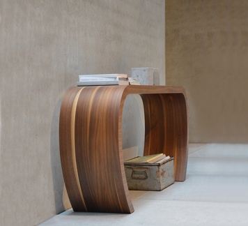 SIDEBOW Sideboard Echtholzfurnier 73 x 168 cm Nussbaum