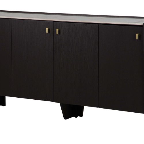 Sinterstein Sideboard Mdf Ebenholz 180x45x90 Cm Sinterstein Sideboard Mdf Ebenholz 180x45x90 Cm